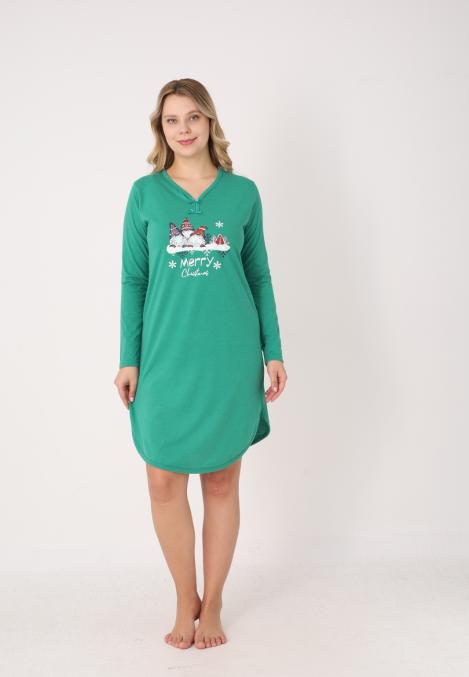 Camasa de noapte Craciun,Imprimeu Merry Christmas,En-gros